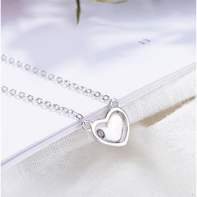 Серебряная освежающая цепочка в форме сердца S925, цепочка на ключицу с диким темпераментом, серебряные аксессуары