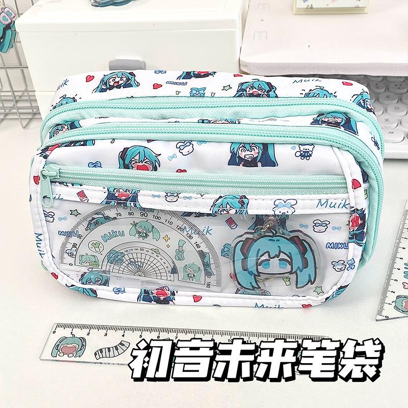 Cute Cartoon Pain Bag Pencil Case Large Capacity Stationery Bag For Students