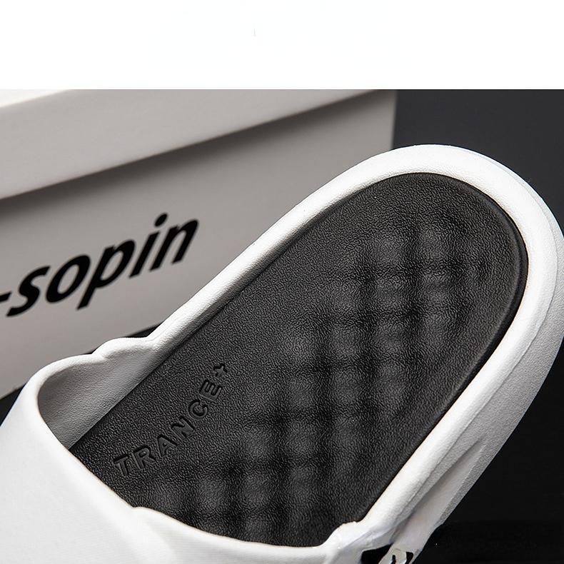 Летние модные мужские тапочки. Носите тапочки корейской версии. Мужские модные домашние и уличные сандалии для пар. Мужские пляжные шлепанцы.