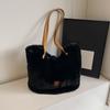 Women Plush Shoulder Bag Fluffy Furry Satchel Bag Large Capacity Fuzzy Purse Handbag for Work Travel Shopping CLE