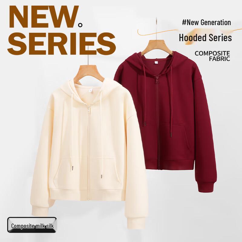 JEANSWEST Women's Loose Hooded Zip-Up Sweatshirt