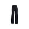 Solid Color Elastic Waist Straight Leg Casual Pants Women Bottoms Black 1381847-001