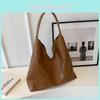 Simple Color Solid Large Capacity Pu Leather Women Shoulder Bag For Autumn
