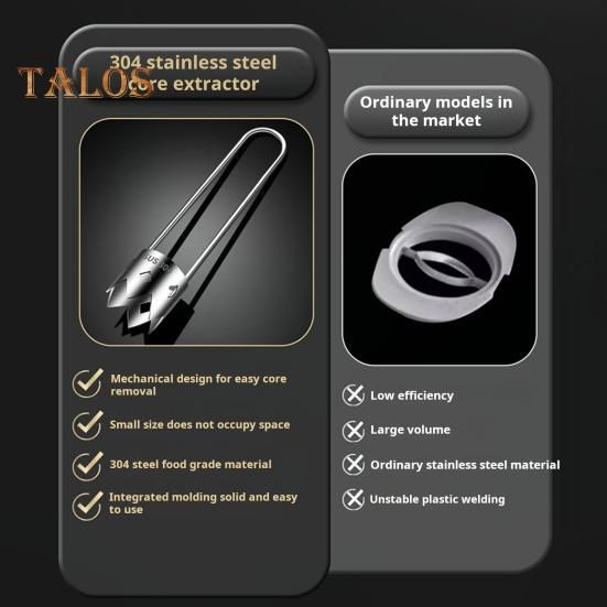 1/2 шт. Инструмент для удаления сердцевины из болгарского перца из нержавеющей стали. Быстрое удаление сердцевины из овощей и фруктов. Простой в использовании резак для удаления сердцевины красного перца.