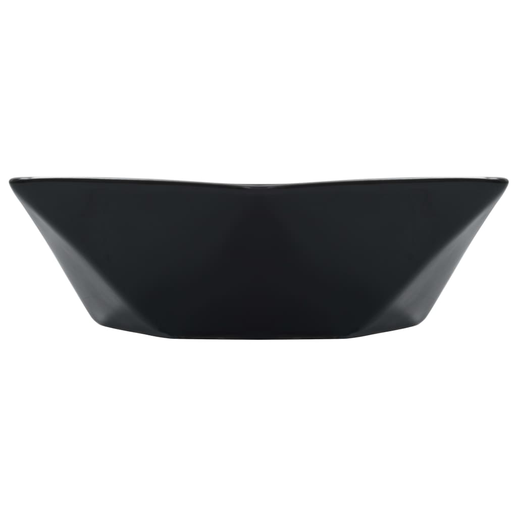Wash Basin 41 x 36.5 x 12 cm Ceramic Black