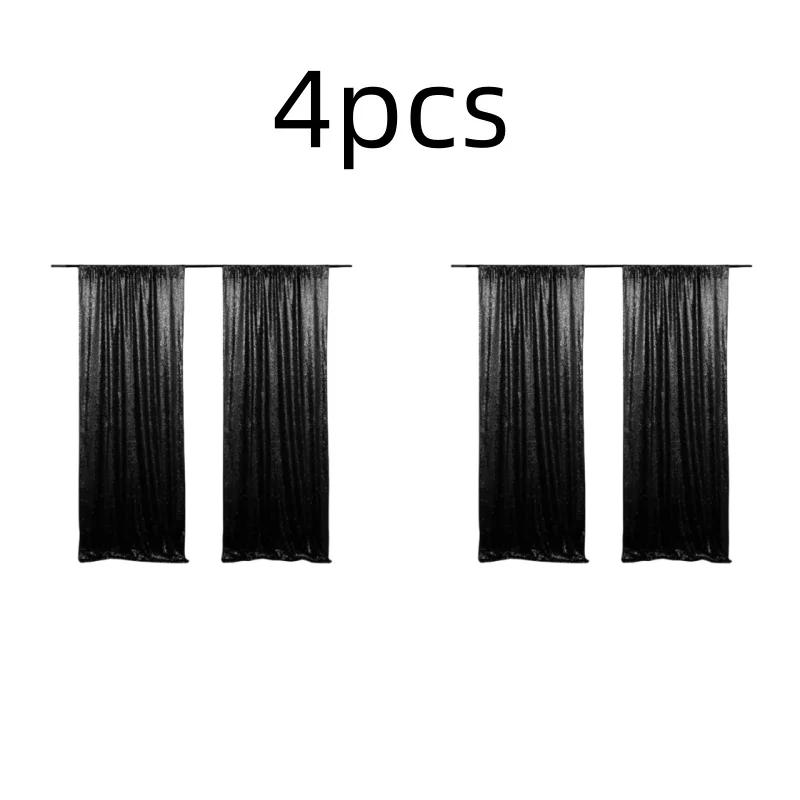 Золотистые/Серебристые Шторки-Фон из Пайеток, 2 Панели - Шторки из Пайеток 2 фута x 8 футов для Вечеринки Свадьбы Фон с Пайетками Сценические Украшения