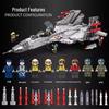 Строительные блоки Истребитель J-20, совместимые с LEGO: Образовательный конструктор высокой сложности для мальчиков.