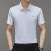 New Dad Wear Summer Seamless Short Sleeve Shirt Young and Middle-Aged Lapel Men Thin Shirt