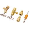 R134a Adapter Fitting Kit Refrigerant Self-Sealing & Puncture Style Can Valve Adapter- AC Freon Self Sealing Tap Fitting with Brass Convert & Core