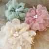 Chiffon Ruffled Flower Clips for Women Temperament Bohemian Large Flower Floral Clips Barrettes Hair Accessories High Quality