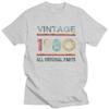 Classic Vintage Born In 1980 Tshirt Unisex Short Sleeve All Original Parts Tee Shirt 40 Years Old 40th Birthday Gift Cotton Tshirt
