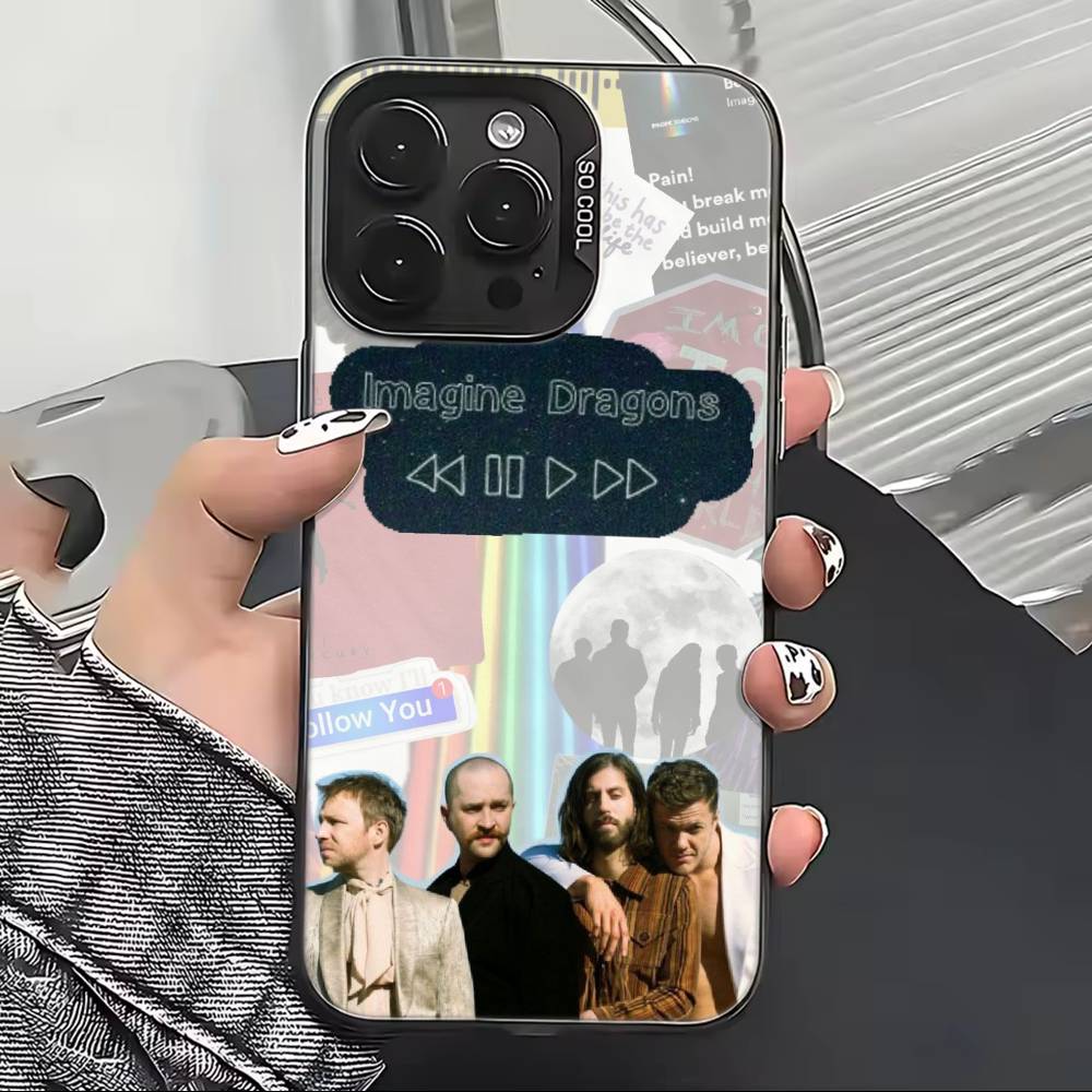 Чехол для телефона с изображением группы Imagine D-Dragons для iPhone 17,16,15,14,13,12,11 Plus,Pro Max,XS, Цветной Серебряный Позолоченный Внутренний Чехол
