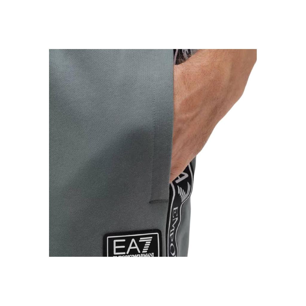 Emporio Armani EA7 Брюки повседневные мужские с принтом логотипа-буквы, эластичный пояс, низ Зеленый 6RPP55-PJ07Z-1842