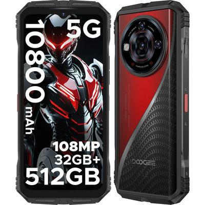 Doogee Защищенный смартфон S118 PRO 5G, 24 ГБ + 512 ГБ(2TB), 6,6 дюйма FHD+ 120 Гц, 10800 мАч/33 Вт, 108 МП+20 МП Ночное видение, WiFi 6/ Распознавание лиц/NFC