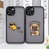 Забавный Мультяшный Кофейный Пес Пара Чехол для Телефона для Xiaomi Redmi Note 14 Pro Plus 13 12 11 11T 10 Pro+ 9 S 8 PRO 5G Парный Жесткий Чехол