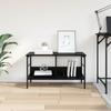 Bookshelf Black Oak Effect 82 x 32 x 47 cm Engineered Wood