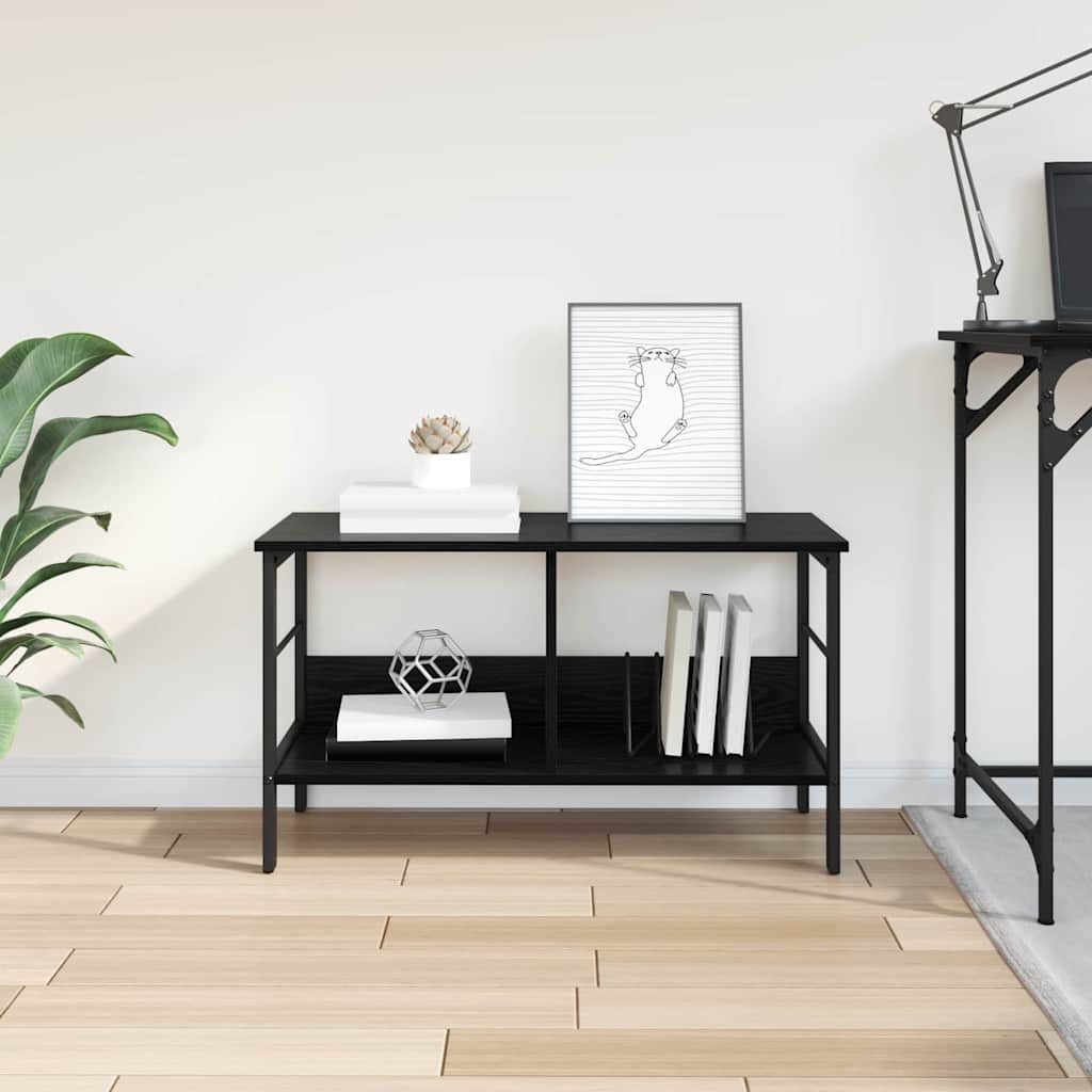 Bookshelf Black Oak Effect 82 x 32 x 47 cm Engineered Wood
