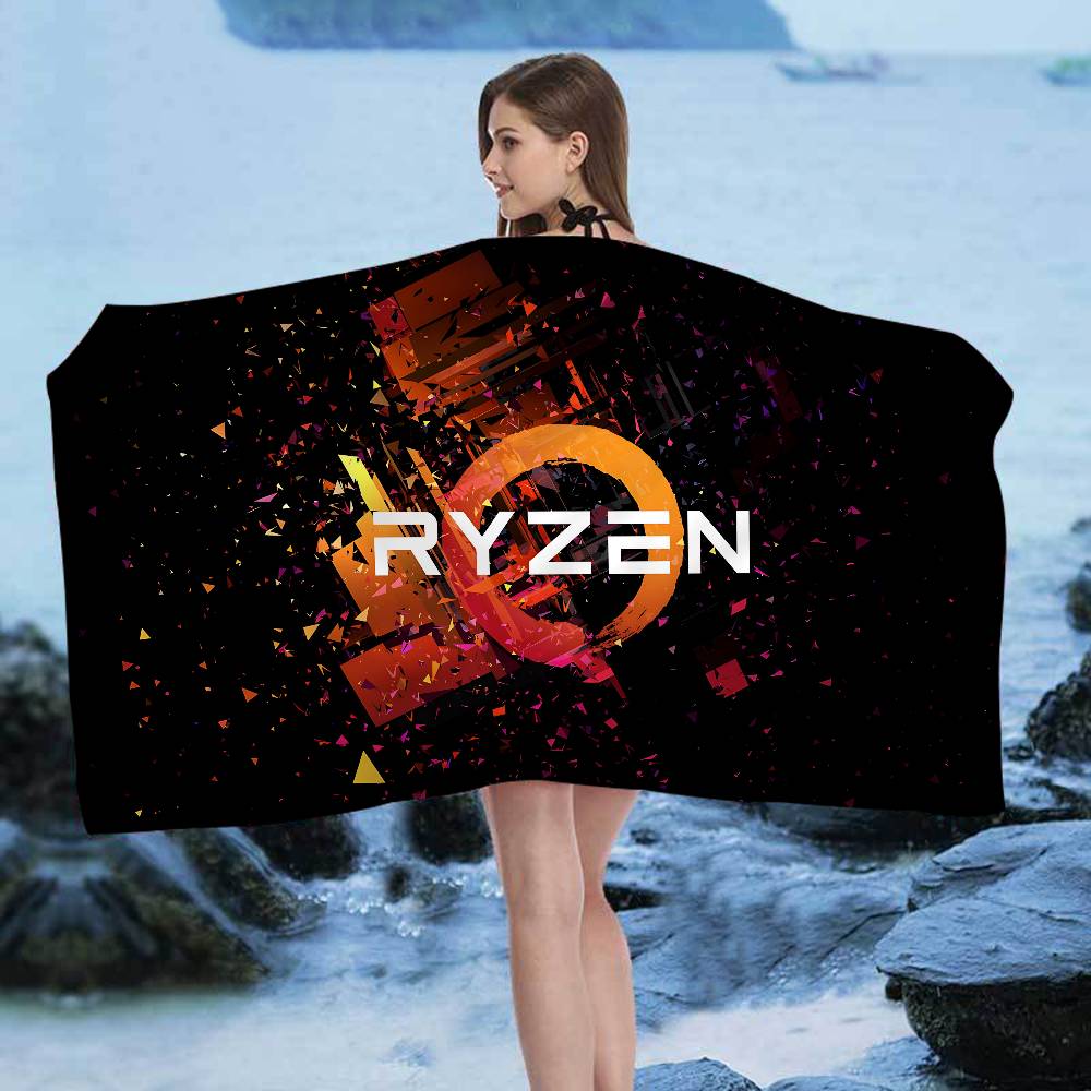 AMD R-Ryzen Technology products Microfiber Beach Towel Absorbent Quick dry Soft Yoga Swimming Resort Mountain Climbing Towel