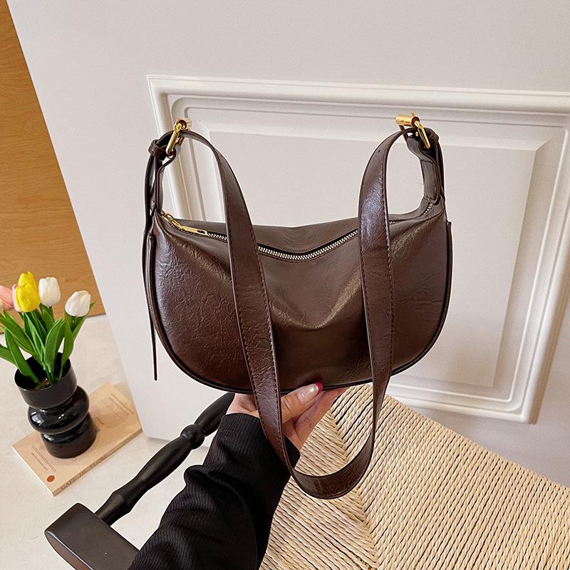 Шикарная корейская мягкая кожаная сумка-кроссбоди в форме пельменя