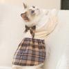 Cat Clothes Winter Thickened Warm College Style JK Uniform Couple Clothes Cotton Coat Dog Dress Pet Cat Skirt
