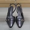 Дизайнерские осенние туфли на высоком каблуке для женщин, винтажные черные туфли с квадратной головкой и пряжкой на ремне, большие размеры, профессиональные женские туфли-лодочки