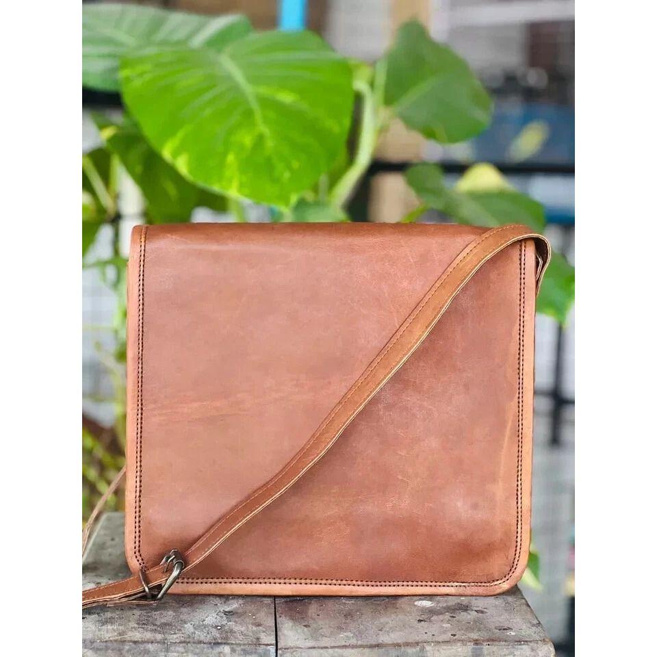 Мужская защищенная кожаная винтажная сумка-мессенджер для ноутбука ручной работы, портфель-сатчел