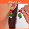Праздничные Серьги Женские Сплав Красный Бант Елка Украшения С Блестками Для Сезонного Ношения