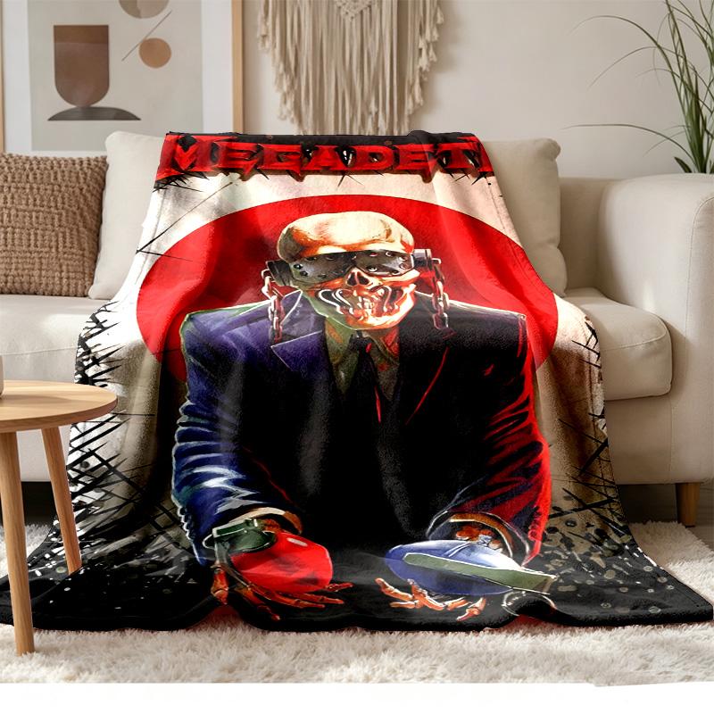 Megadeth Soft and comfortable flannel Suitable for sofas living rooms outdoor camping travel and also makes a great anniversary gif