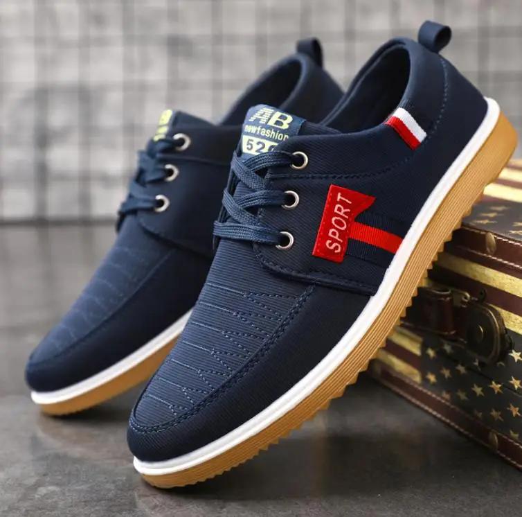 Новые мужские парусиновые туфли, легкие спортивные туфли, повседневная сетчатая дышащая вулканизированная обувь, классическая модная рабочая обувь на шнуровке