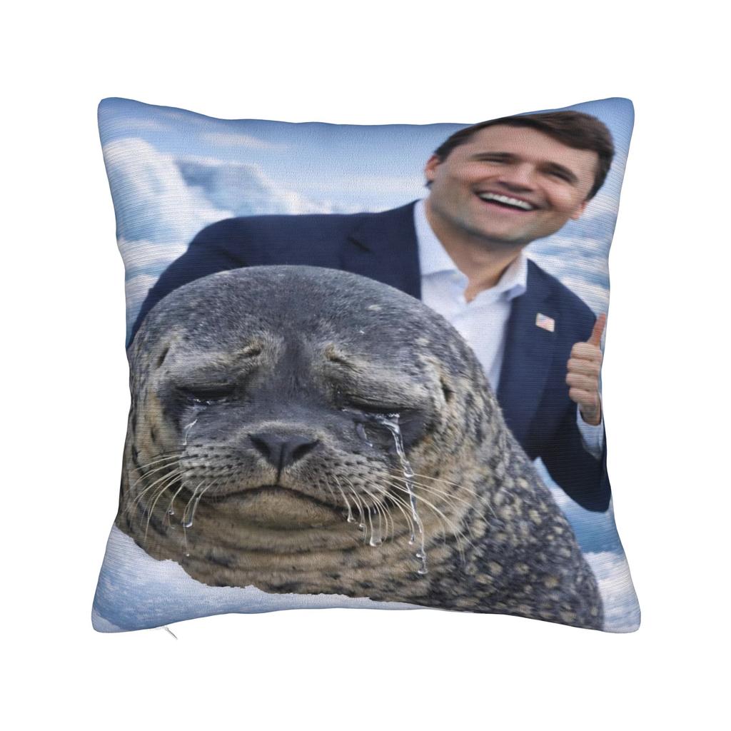 Charlie Kirk Miner Pillow Case  Comfy Pillow Cover For Sofa Car Home Decor Funny Cushion Cover