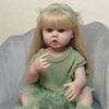 21-дюймовый полностью мягкий силиконовый корпус Reborn для маленьких девочек, кукла с длинными волосами, водонепроницаемая игрушка, милые детские расписные куклы, игрушки, подарок для детей