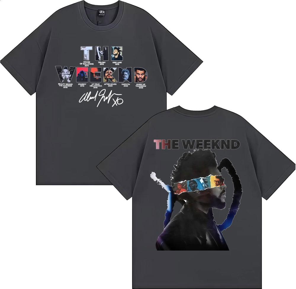 The Weeknd After Hours Til Dawn Европейский тур 2026 Футболки Унисекс Одежда Мода Хип-хоп Стиль Футболка Оверсайз Хлопковая Футболка