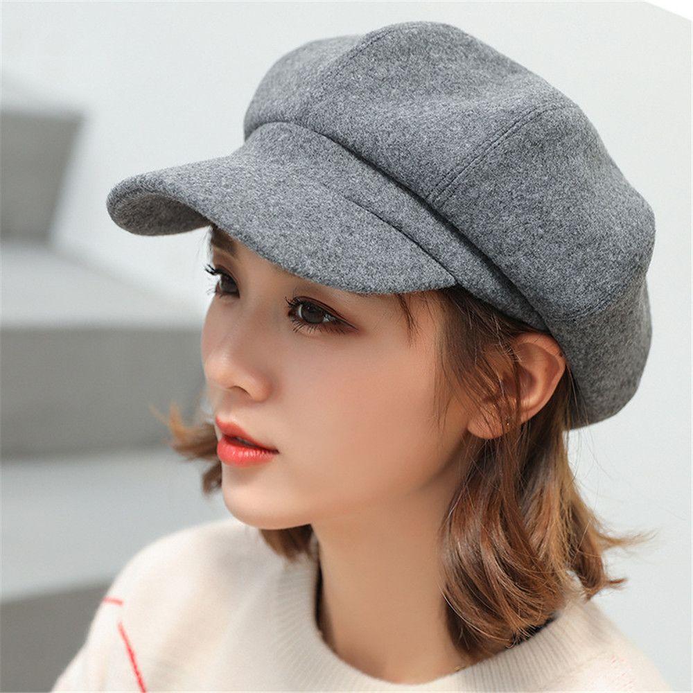 Women Warm Hats Visor Hat Autmn Winter Newsboy Cap Beret Hat Painter Cap Fedora Wool Caps