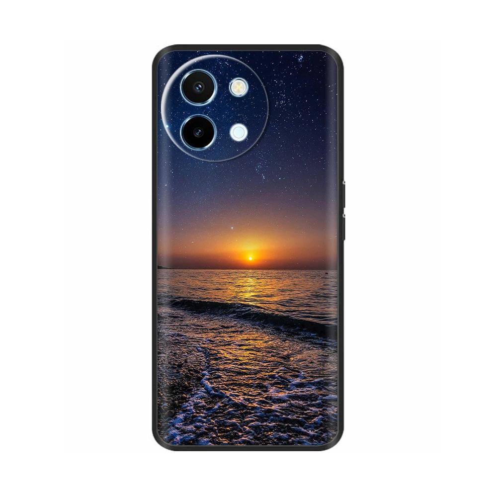 Чехол для телефона Vivo Y38 5G Милый Модный Чехол с Сердечками и Цветами Для Vivo Y18 Мягкий Силиконовый Бампер Чехол Для Vivo Y18E Чехлы Оболочки