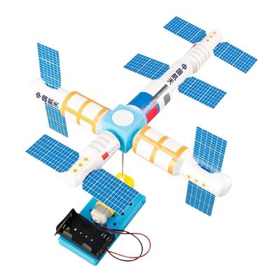 Пластиковый набор для сборки модели спутника Ручная сборка Модель космической станции Детская игрушка для раннего развития для школы и дома