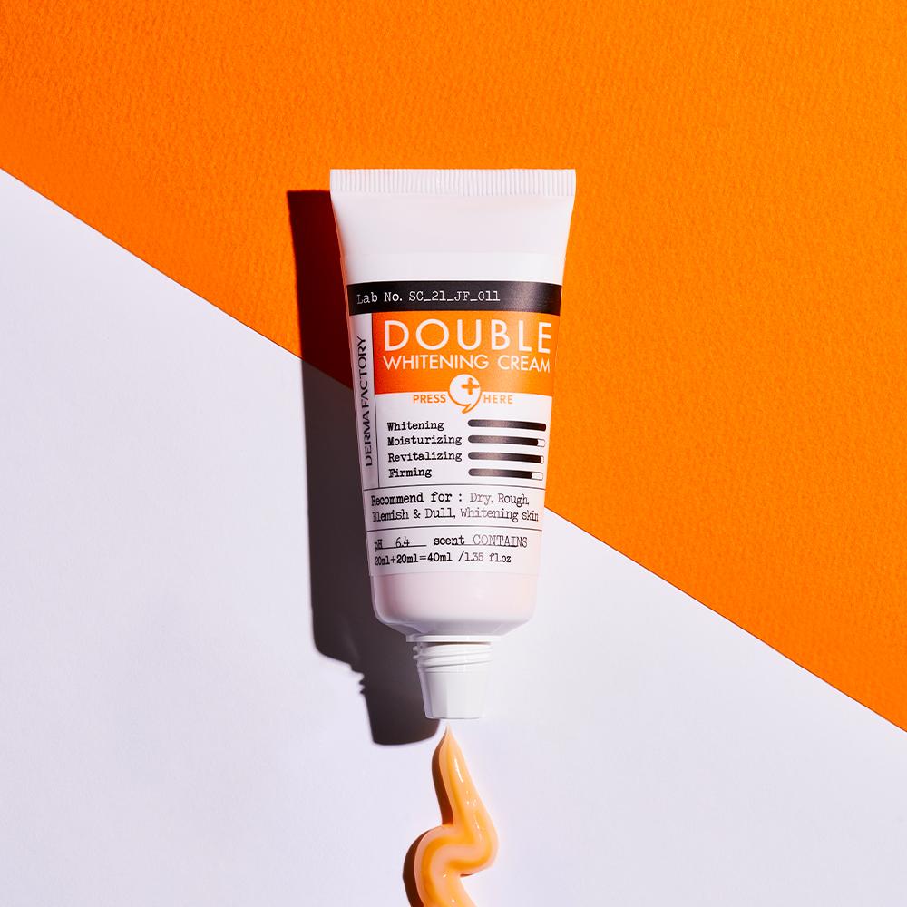 DERMA FACTORY Двойной отбеливающий крем – Осветляющая двойная формула с транексамовой кислотой и глутатионом, корейский
