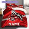 Custom Name,1.FC Koln Pattern Bedding Home Decoration Birthday Gift ( 1 duvet cover + 2 pillowcase, without core),fan merchandise.