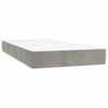 Box Spring Bed with Mattress Light Grey 80 x 200 cm Velvet
