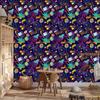 Wallpaper Colorful Youth Collage for Living Room and Bedroom 50x1000
