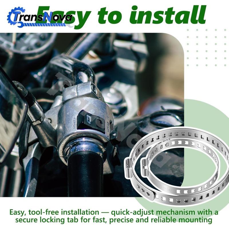 TransNova Improved Adjustable Stainless Steel Axle CV Joint Boot Crimp Clamp Kit Drive Shaft Joint Clip 5/10PCS 25-50/ 50-120mm