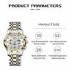 New Gold Diamond Watches for Women Fashion Stainless Steel Waterproof Luminous Quartz Ladies Wristwatch Gift
