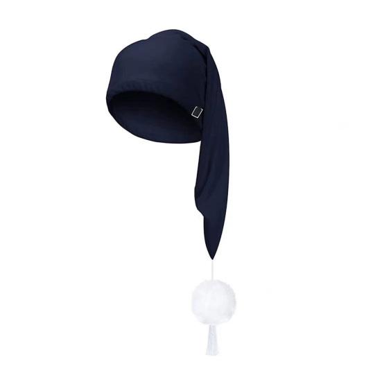 Unisex Night Sleeping Hat with Pom Ball Adjustable Solid Color Elastic Design