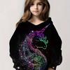 Детская одежда Толстовки с капюшоном для девочек с длинным рукавом и 3D-принтом для детей Весенне-осенняя одежда Повседневная Милая уличная детская одежда для девочек Топы