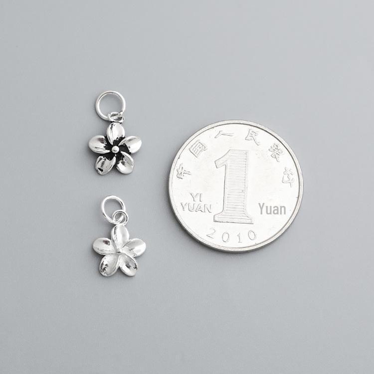 S925 стерлингового серебра цветок кулон DIY бисер веревка браслет/ожерелье ювелирные изделия аксессуар