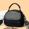 Luxury Designer Solid Color Women Handbag Fashion Double Zipper Shoulder Bag High Quality PU Leather Ladies Brand Crossbody Bag