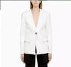 Handmade White Lambskin Leather Formal Blazer Women Real Designer Party Stylish
