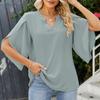 2023 Summer Women's Top Loose V-neck Chiffon Shirt