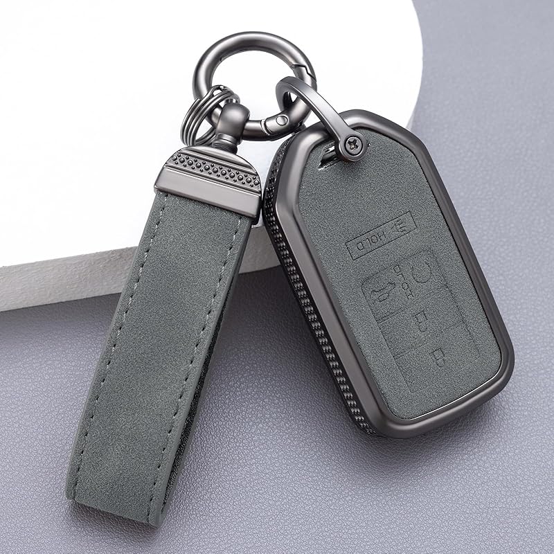 YO&YOYE Compatible With Honda Key Fob Cover With Keychain Leather Key Case Protector For Honda Accord Civic CRV Pilot Odyssey 11Th Gen Smart Key