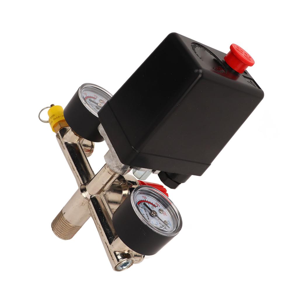 Air Compressor Pressure Switch Air Compressor Pressure Switch Control Valve Kit with US Style 3 in 1 Brass Port