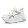 Fashion 8CM Popular Elder Shoes 2025 Summer New Versatile Mesh Breathable Women's Shoes Thick Bottom Inner Height Casual Sports